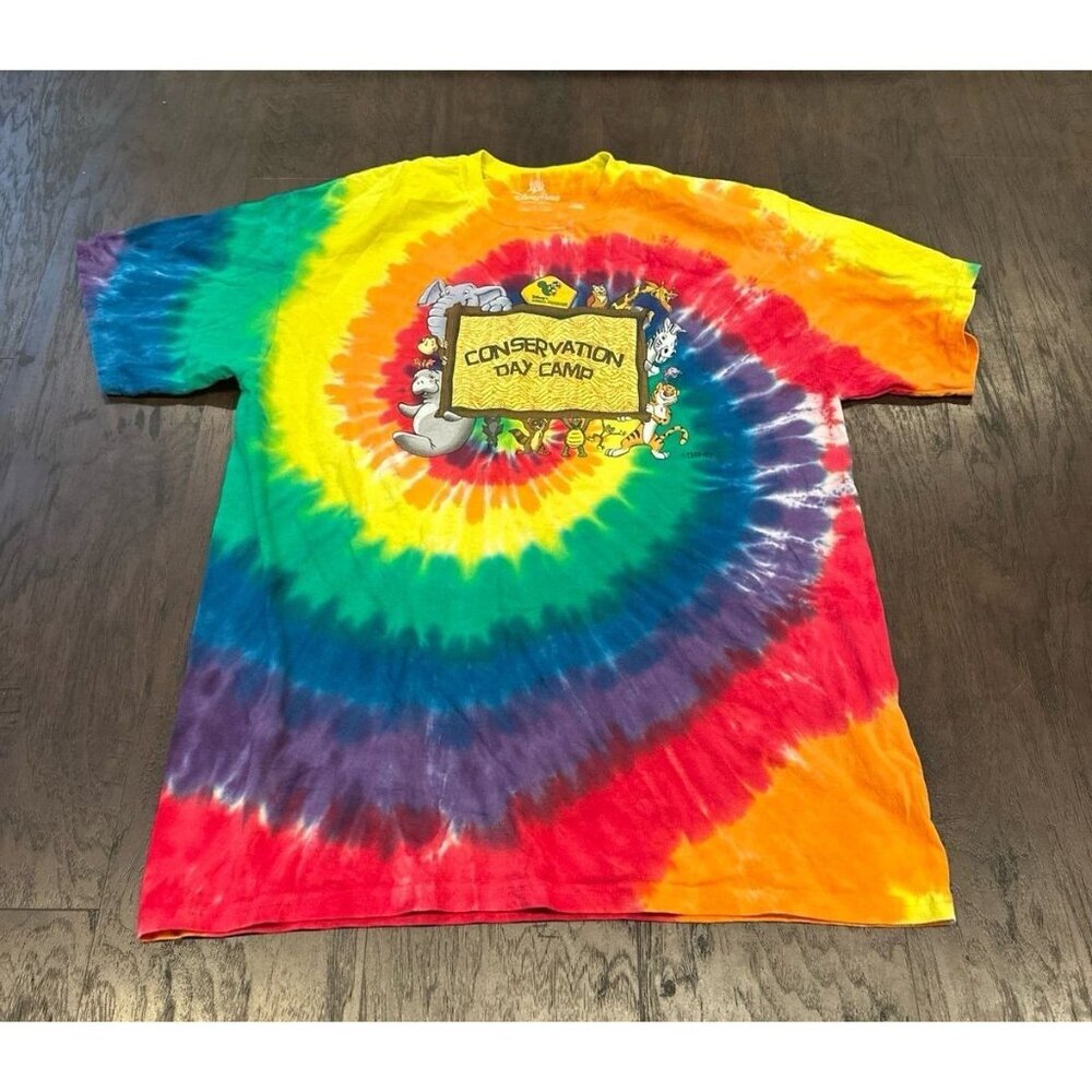Disney Parks Men's large Conservation Day Camp Tie Dye Graphic T Shirt - Picture 1 of 3